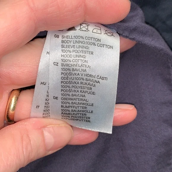 H&M men’s raincoat navy blue US 42R - Picture 4 of 5